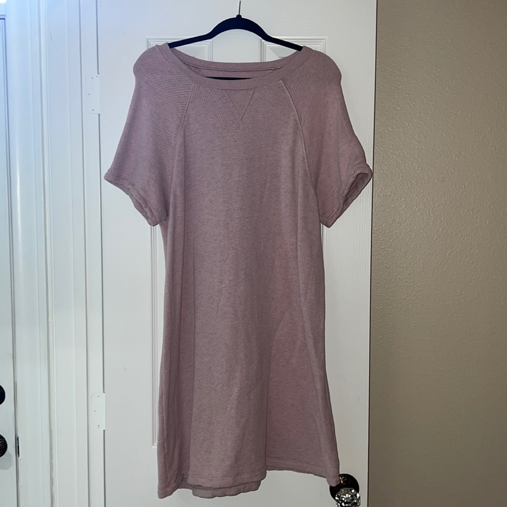 Pink sweatshirt dress